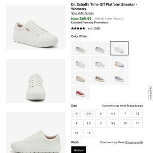 DR SCHOLLS Time Off platform sneaker (all white) ORIGINAL PACKAGING